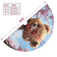 thumbnail image 2 of KLL 30" Christmas Tree Skirt Romantic Floral Bear Xmas Tree Skirts Mat for New Year Xmas Holiday Party Indoor Outdoor Home Decoration, 2 of 5