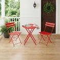thumbnail image 7 of IdealHouse 3-Piece Bistro Set – Steel Frame Space-Saving Folding Patio Furniture with 2 Chairs & Bistro Table, for Outdoor Patio, Balcony, Garden, 7 of 7