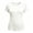 White, variant on akafmk Maternity Tops for Women Short Sleeve T-Shirts Ribbed Ruffle Hem Cute Pregnancy Shirts Casual Summer Maternity Clothes, Size L