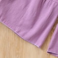 thumbnail image 6 of TOWED22 Toddler Baby Girl Clothes 2pcs Summer Outfits Sleeveless Smocked Floral Camisole Linen Long Pants Set(Purple,5-6 Y ), 6 of 9