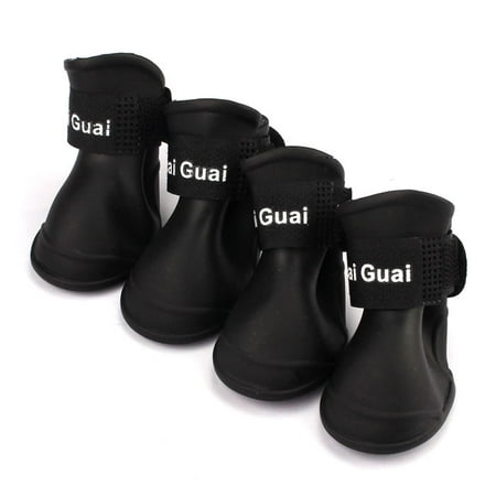 

EGNMCR Dog Boots Dog Booties Dog Candy Colors Boots Waterproof Rubber Pet Rain Shoes Booties S