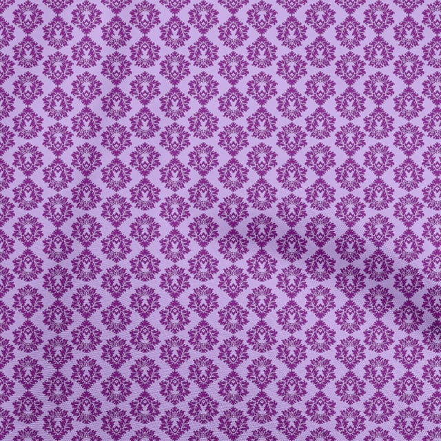 oneOone Velvet Violet Fabric Geometric Craft Projects Decor Fabric Printed By The Yard 58 Inch Wide