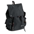 thumbnail image 2 of Thick Durable Canvas Student Backpack with Multi Pockets, Dual Closure Flap & Drawstring Rucksack, Spacious Storage Bag for Work, School & Weekend Travel, 2 of 4