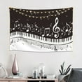 thumbnail image 2 of Easygdp Piano Keys With Musical Notes Tapestry Wall Hanging, Wall Tapestries for Bedroom Aesthetic Living Room Office Decor 60x40in, 2 of 8