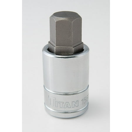 UPC: 0802090156151 | Titan 15615 Hex Bit Socket  1/2  Drive  15mm  Chrome