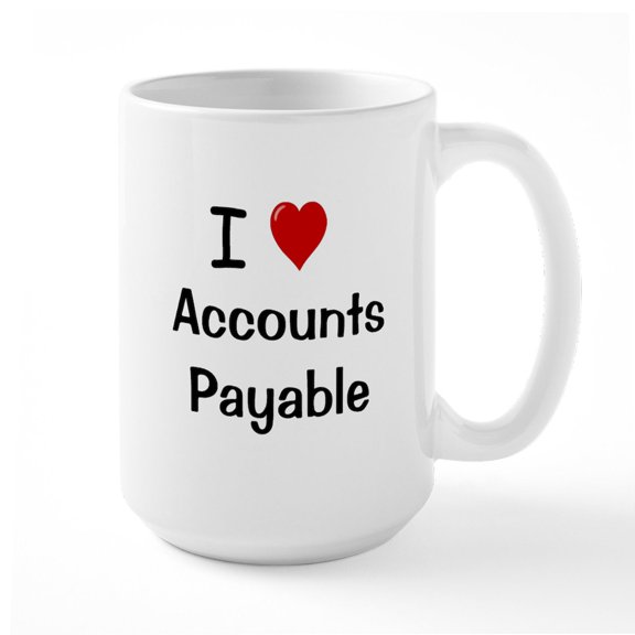 CafePress - Accounts Payable I Love Accounts Payable Mugs - 15 oz Ceramic Large White Novelty Mug