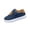 Blue, variant on Girl's Hook-and-Loop Casual Sneakers Low Top Flat Walking School Board Shoes for Playground Outdoor