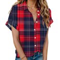 thumbnail image 2 of ChaoHeng Plus Size Women Tops Plus Size Summer Tops Women's Floral Print Fashion Button Shirt Female Lapel Neck Loose T-shirt Blouse, 2 of 5