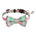 thumbnail image 3 of 3PCS Cat Collar with Bell, Plaid Cat Collar with Bow Tie, Adjustable Buckle for Extra Small Medium Tiny Female Male Boys Girls Pets Puppy Kitten, 3 of 6