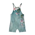 thumbnail image 4 of Penkiiy Girls' Jumpsuits & Rompers, Cute Overalls for Girls Short Romper with Pockets Summer 2024 7 Years Multicolor, 4 of 5