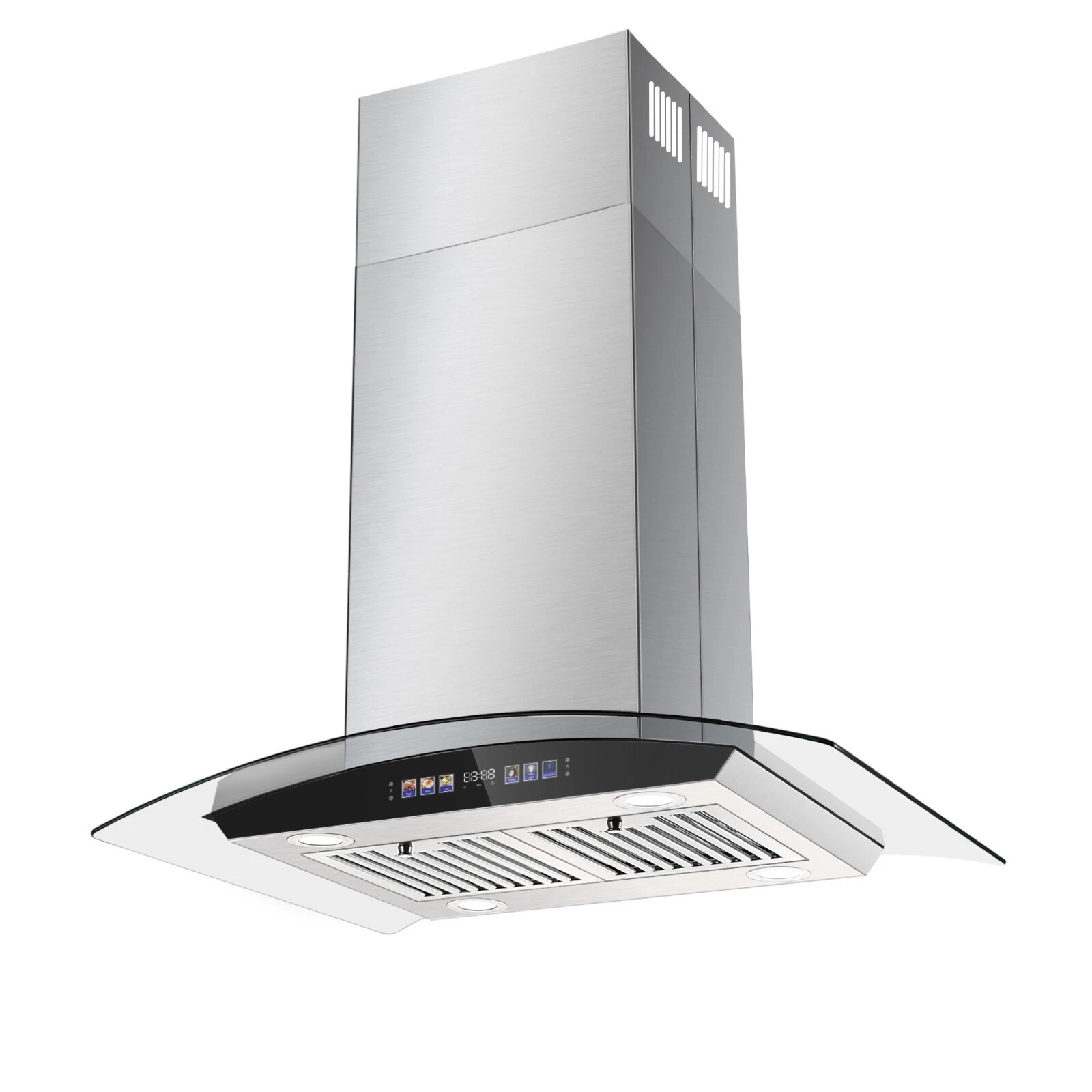 30 inch Range Hood 700 CFM Island Mount Range Hood Ceiling Mount Kitchen Vent Hood Touch Control Gesture Sensing