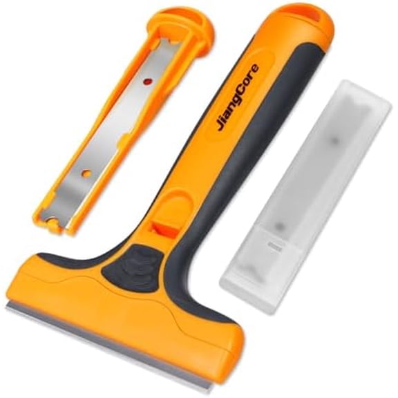 Wide Razor Blade Scraper Tool – 4" Scraper Tool with 15 Extra Replacement SK5 Blades,Glass Cleaner for Stove Tops, Windows, Paint Removal and Adhesive Residues$$Tools & Hardware Other