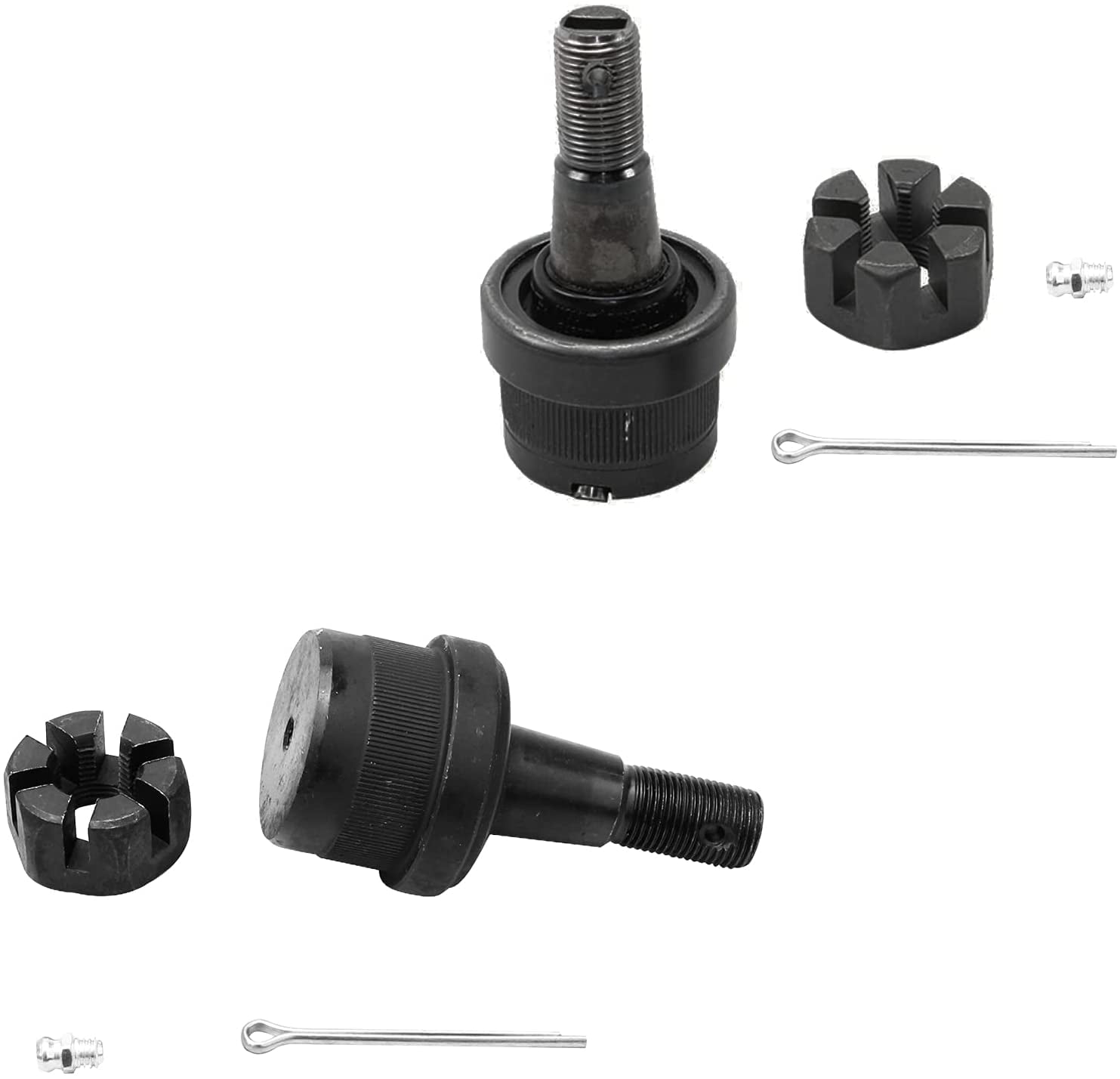 Detroit Axle - 4pc Front Ball Joints for 2007-2017 Jeep Wrangler, 1999-2004 Grand Cherokee, 2018 Wrangler JK, 2 Upper Ball Joints, 2 Lower Ball Joints Suspension kit Replacement