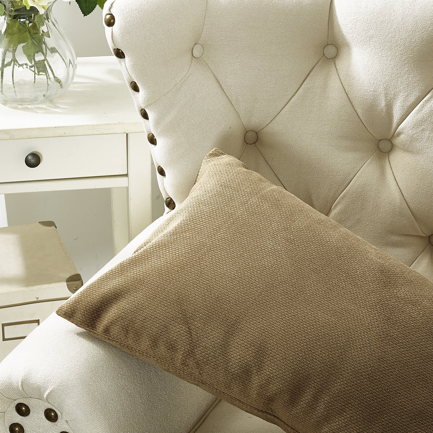 Home Soft Things Milliken Plush Throw Pillow Covers 2 Piece Set - Fungi - 14" x 26"