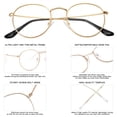 thumbnail image 4 of Gafas Pro Acme Classic con montura redonda de metal, unisex, color dorado, 4 of 8