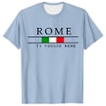 thumbnail image 3 of XIAOCHA Mens Rome Graphic Tee Short Sleeve Crew Neck Top Soft Casual Travel Shirt, 3 of 5