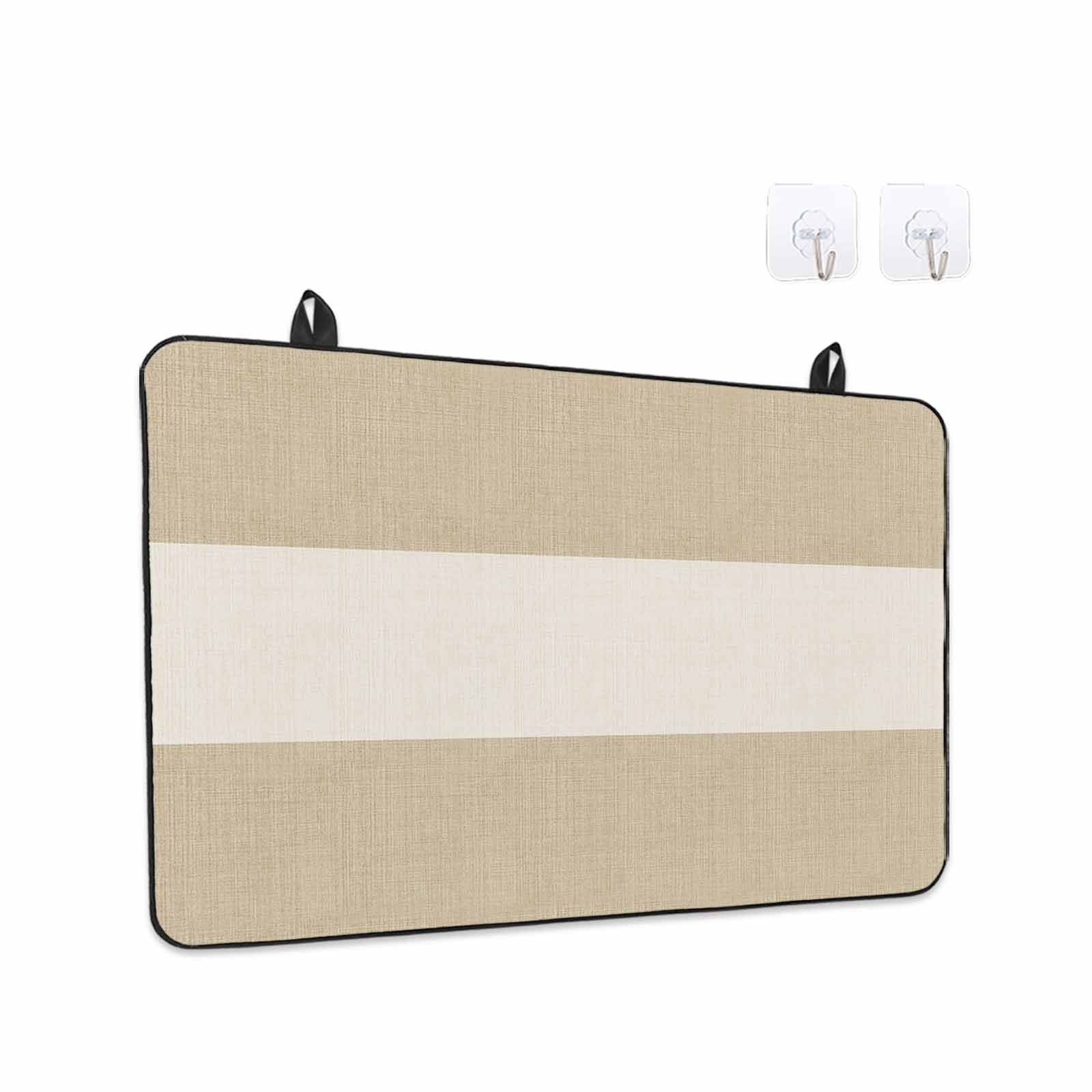 Rustic Vintage Stove Top Cover for Electric Stove, Heat-proof & Non Slip Glass Top Stove Cover Protector, Farmhouse Countryside Linen Texture Kitchen Flat Cooktop Rubber Mat 24x21 Inches