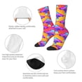 thumbnail image 4 of Fotbe Magic Mushrooms Calcetas Largas con Estampado para Hombre y Mujer – Calcetas de Compresión Transpirables y Elásticas, Viajar y Uso Diario Talla 5-11, 4 of 6