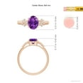 thumbnail image 4 of ANGARA Natural Solitaire 1.15 ct Amethyst Criss Cross Ring with Diamonds in 14K Rose Gold for Women (Size-8x6mm) | February Birthstone, Anniversary, Jewelry Gift for Women | Natural Amethyst Ring, 4 of 9