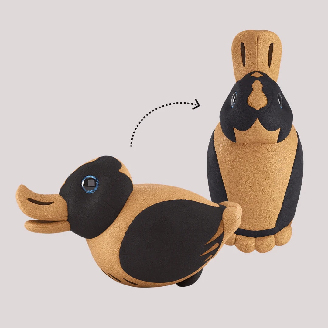 The Rabbitduck Plush Optical Illusion Stuffed Animals, Ambiguous Rabbit Duck Toys, Unique Plushies for Mystery Fans & Office Decor