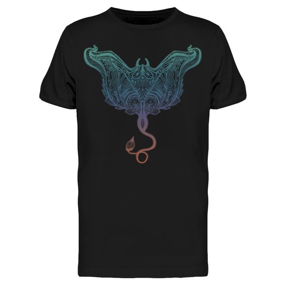 Ornate Tribal Stingray Sea Fish Tee Men's -Image by Shutterstock