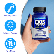 FOCUS FACTOR Original (60 Count) - مكمل غذائي لصحة الدماغ يحتوي على فيتامينات B6 وB12 وD وBacopa Monnieri
