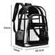 thumbnail image 3 of Mochila transparente Colco Mochila transparente impermeable para mujer Negro, 3 of 7