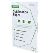 Octago Premium Sublimation Paper (11x17 Inches) Dye Sublimation Heat Transfer Paper (100 Sheets)