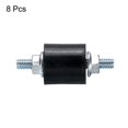 thumbnail image 3 of 8pcs M4x10mm Thread Studs Rubber Shock Zinc Plated 15x15mm Male 16pcs M4 Lock Nuts, 3 of 6