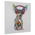 thumbnail image 2 of Yosemite Home Decor "Dog Beats IV" Wood Gallery Wrapped Wall Art in Multi-Color, 2 of 4