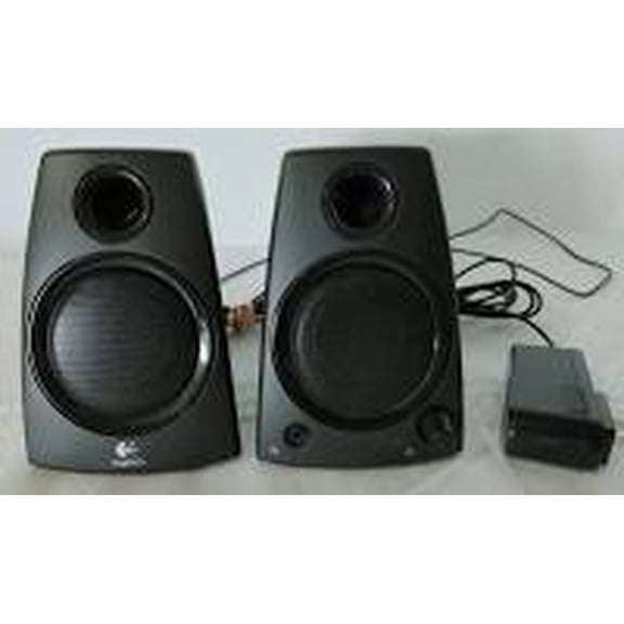 Pre-Owned Logitech Z130 Compact 2.0 Stereo Speakers, 3.5mm Jack, Black