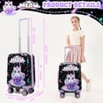 thumbnail image 2 of Kids Carry on Luggage Sets for Girls Suitcases with Wheels Travel Pillow Airline Approved 16 Inch, 2 of 8