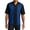 Black/Royal, variant on Just Blanks Retro Camp Shirt Camp Style Collar Dyed-to-Match Buttons Open Hem, Black/Royal, 4XL
