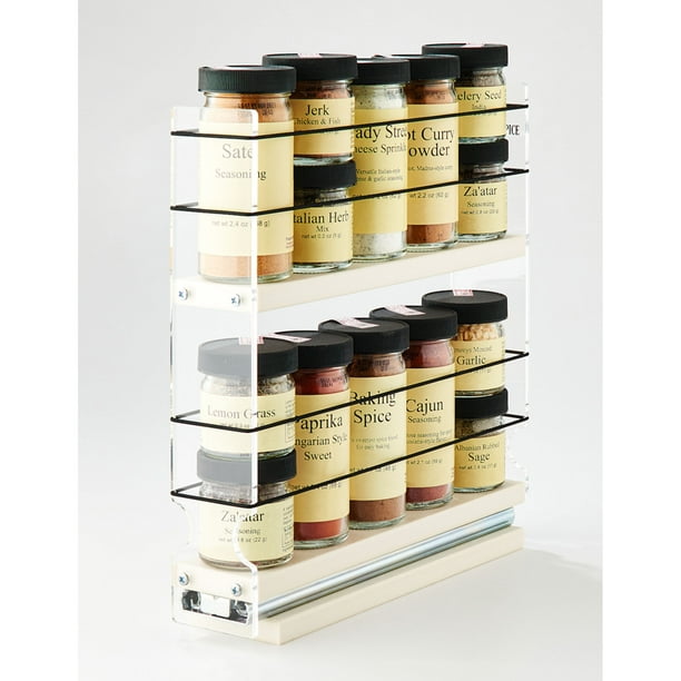 Vertical Spice 2x2x11 Inch 2 Tier Spice Rack Organizer for 10