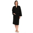 thumbnail image 1 of TowelSelections Women's Waffle Bathrobe Turkish Cotton Kimono Robe Medium/Large Jet Black, 1 of 5