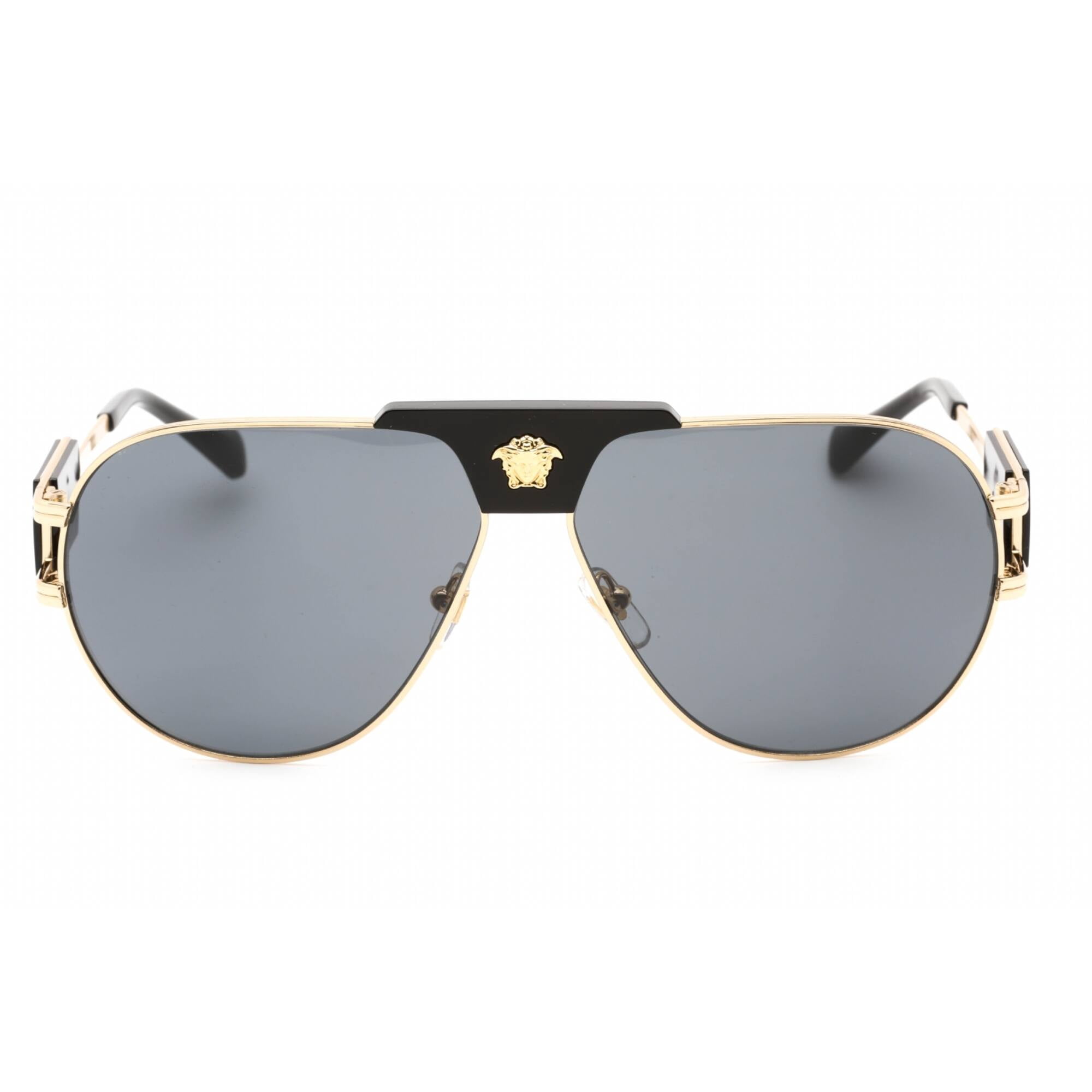 Versace Dark Grey Pilot Men's Sunglasses VE2252 100287 63