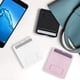 thumbnail image 3 of Base de plástico para funda de teléfono móvil, soporte portátil, soporte creativo para teléfono de escritorio, para smartphone y tableta (blanco), 3 of 7