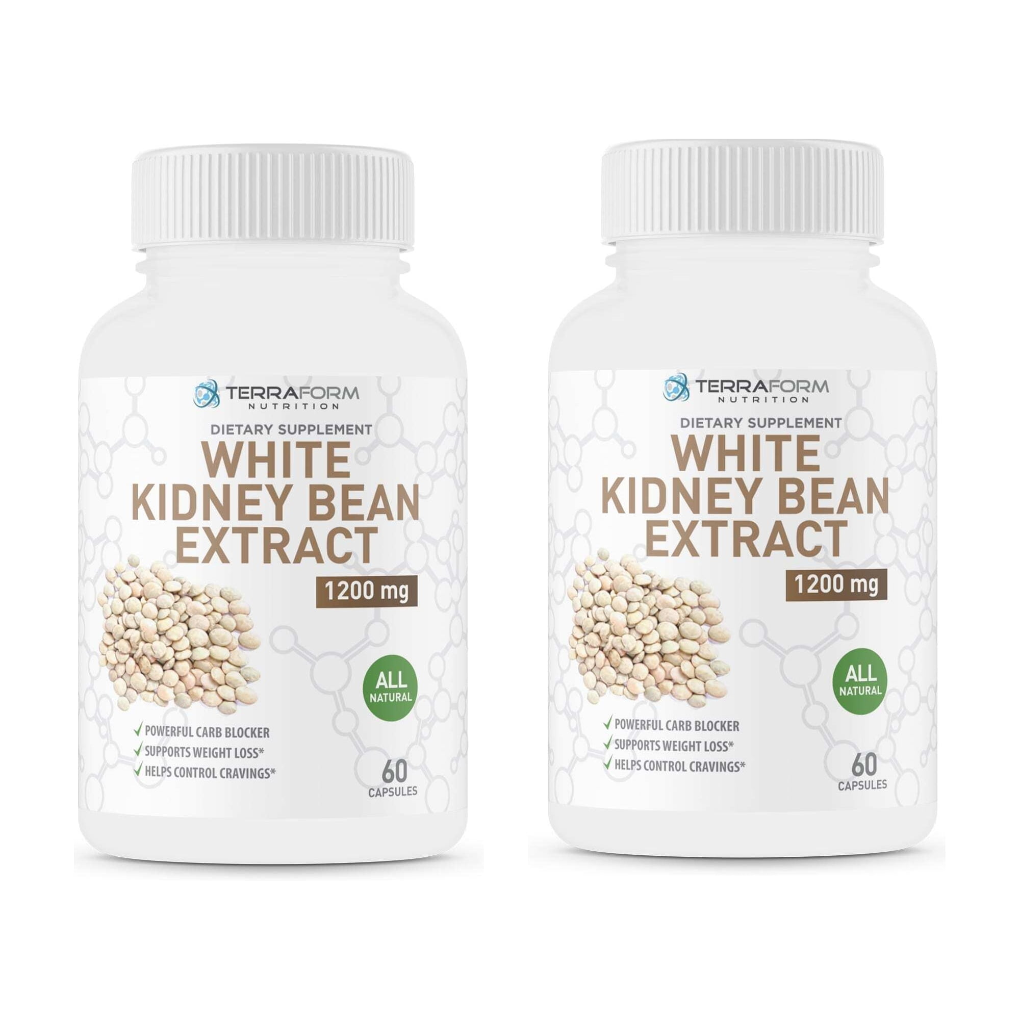 100 Pure White Kidney Bean Extract AllNatural Carb Blocker 1200mg