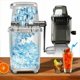 thumbnail image 3 of Trituradora de hielo manual Máquina de hielo picado de acero inoxidable de alta calidad, transparente con cuchillas de acero inoxidable, para producción de hielo picado - Gris Trituración, 3 of 6
