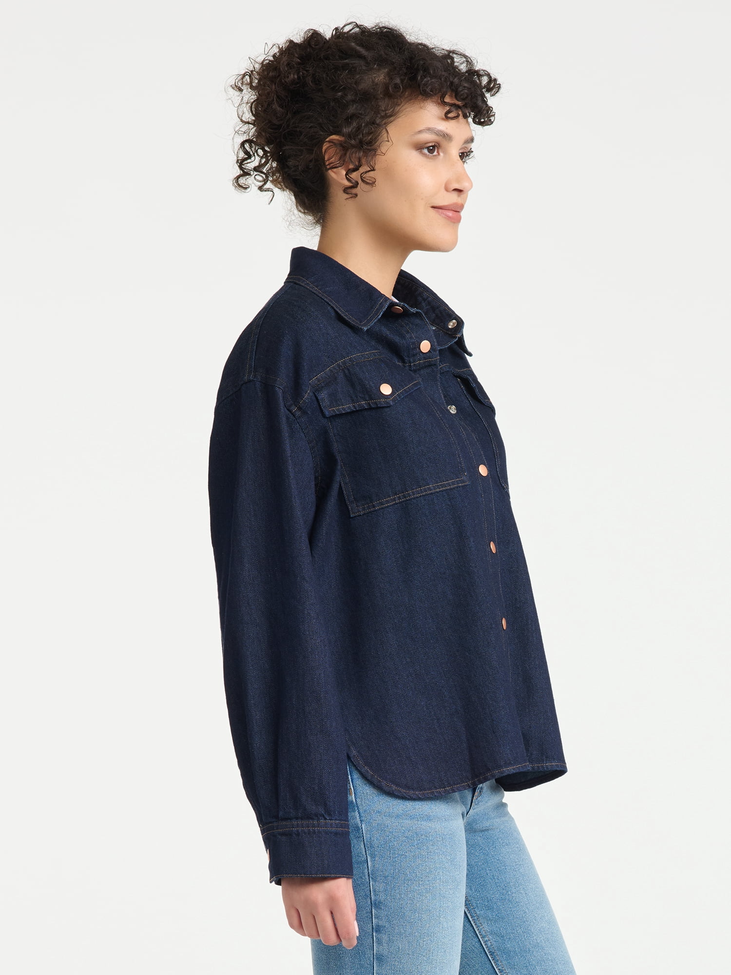 Sofia Vergara Women's Relaxed Boyfriend Shirt, Sizes XS-XXL
