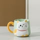 thumbnail image 3 of Taza de Cerámica Gatito con Relieve Kawaii 500ml HappyWare Diseño Cute y Original Aqua, 3 of 3