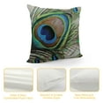 thumbnail image 4 of ONETECH Peacock Feathers Decorative Pillow Cover, Lumbar Peacock Pillow Cover Modern Farmhouse Cushion Case Home Decor for Living Room Patio Sofa Couch Chair, 4 of 5