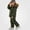 Army Green, variant on Toddler Girls Winter Snowsuit Set Waterproof Puffer Jacket and Bib Pants 2-Piece Outfit Size 5T