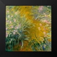 thumbnail image 2 of Monet, Claude 20x20 Black Modern Framed Museum Art Print Titled - The Path through the Irises, 2 of 5