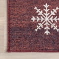 thumbnail image 5 of nuLOOM Nola Snowflake Machine Washable Area Rug, 7' 10" x 10', Red, 5 of 9