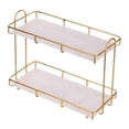 thumbnail image 1 of Monstrate Organizador de estantes de almacenamiento de 2 niveles Soporte de exhibición de perfume para tocador de encimera Blanco L Almacenamiento y organización del hogar Blanco S, 1 of 1