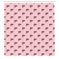thumbnail image 2 of Ambesonne Pop Art Shower Curtain, Open Mouths and Tongues, 69"Wx84"L, Pale Pink Ruby and Dried Rose, 2 of 4