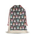 thumbnail image 3 of Christmas Bags Drawstring,Gray Christmas Snowman Pattern Large Xmas Christmas Gift Bags,Reusable for Xmas and New Year Party Favors and Supplies,27.6" X 19.7", 3 of 6