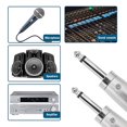 thumbnail image 4 of Adaptador de audio Xlr de 3 clavijas a conector macho mono de 6,35 mm (1/4"), plateado, para micrófono de audio. Afortunado Sencillez, 4 of 5
