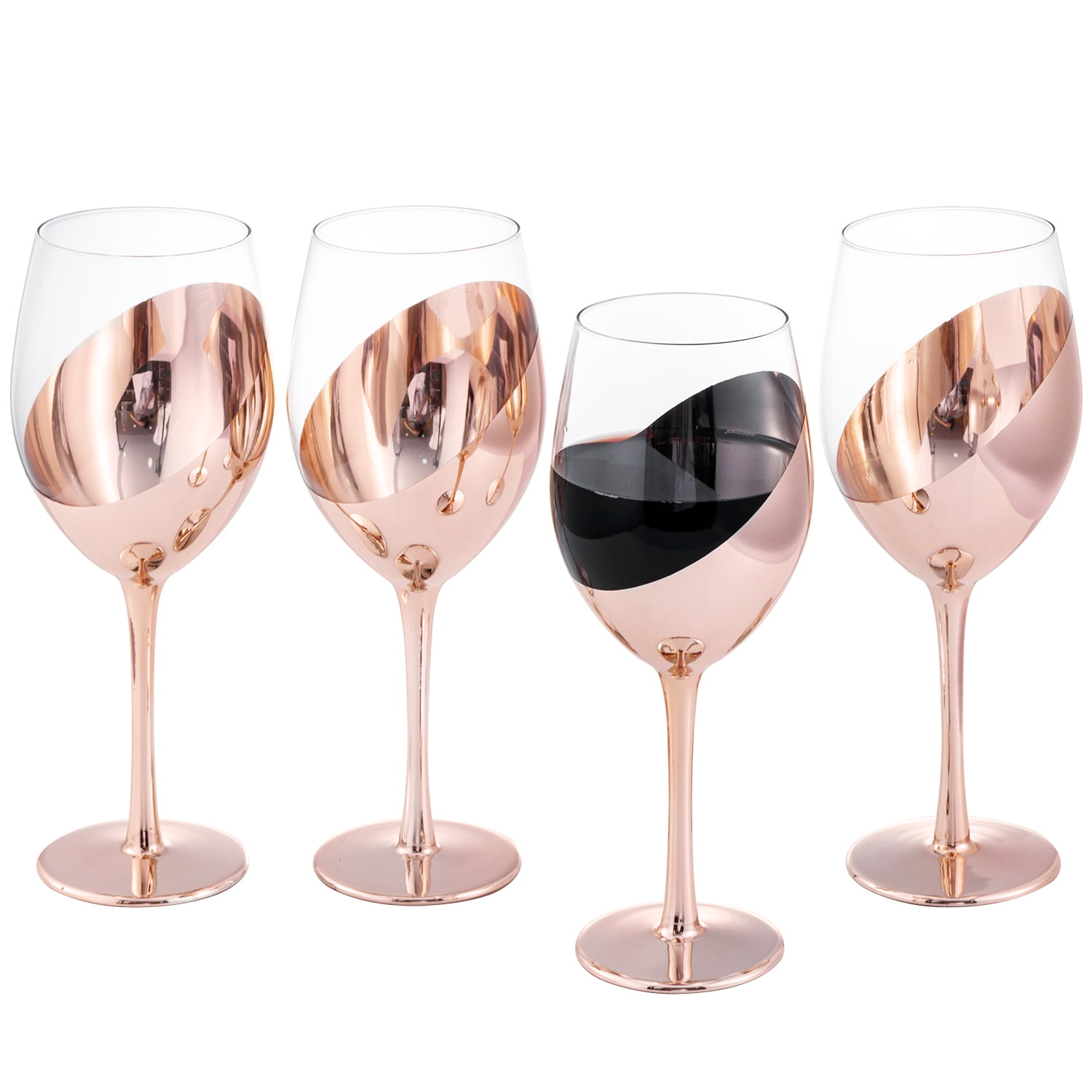 Shop Modern Copper Stemless Wine Glasses, Set of 4 – MyGift
